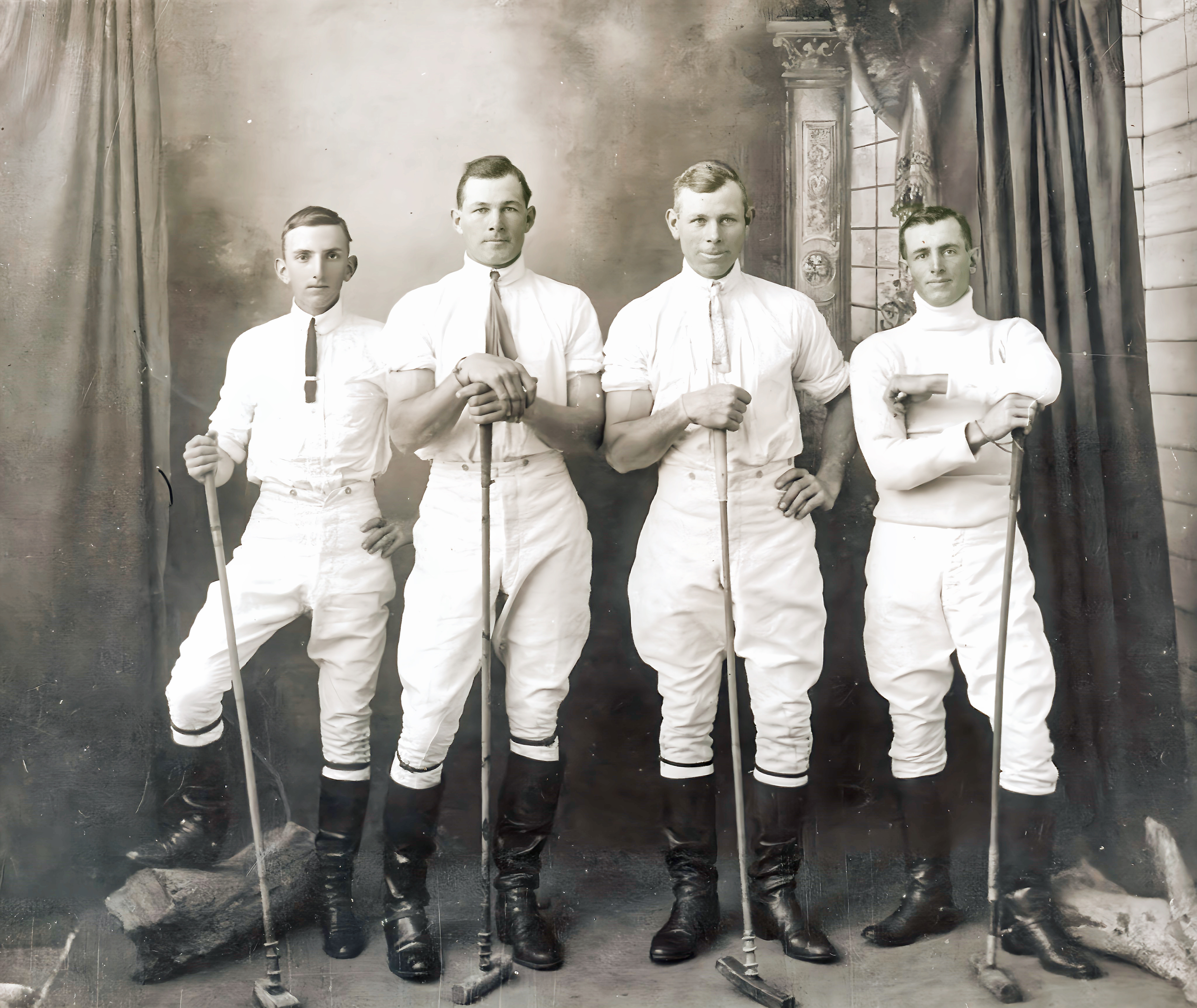 Bloomfield Polo Team 1908 M Wright, GB Haydon, FB Haydon, JH White